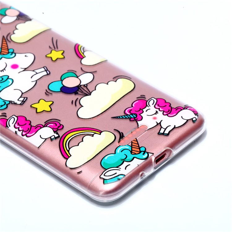 Pattern Printing TPU Cover for Xiaomi Redmi 6A (Single 12MP Rear Camera) - Cloud and Unicorn-2