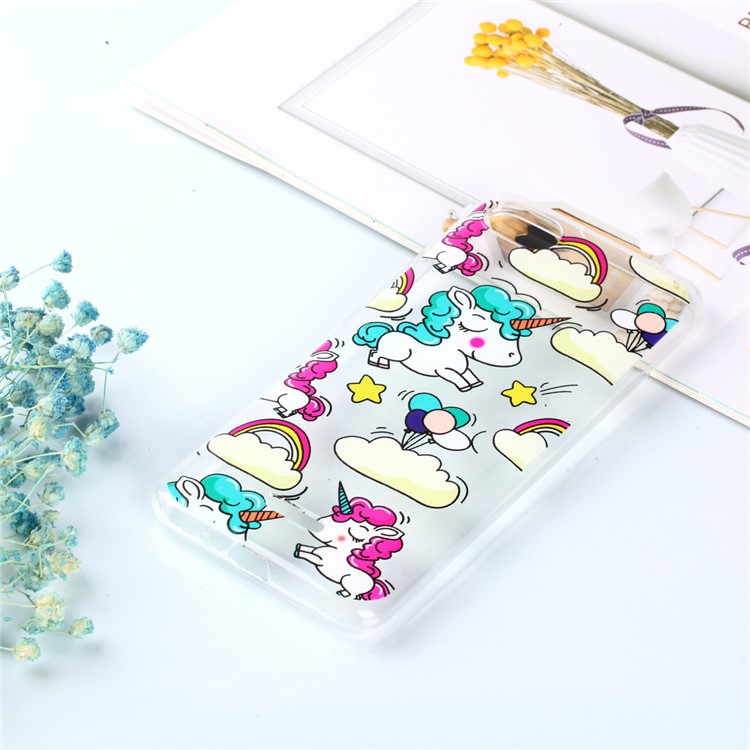 Pattern Printing TPU Cover for Xiaomi Redmi 6A (Single 12MP Rear Camera) - Cloud and Unicorn-5