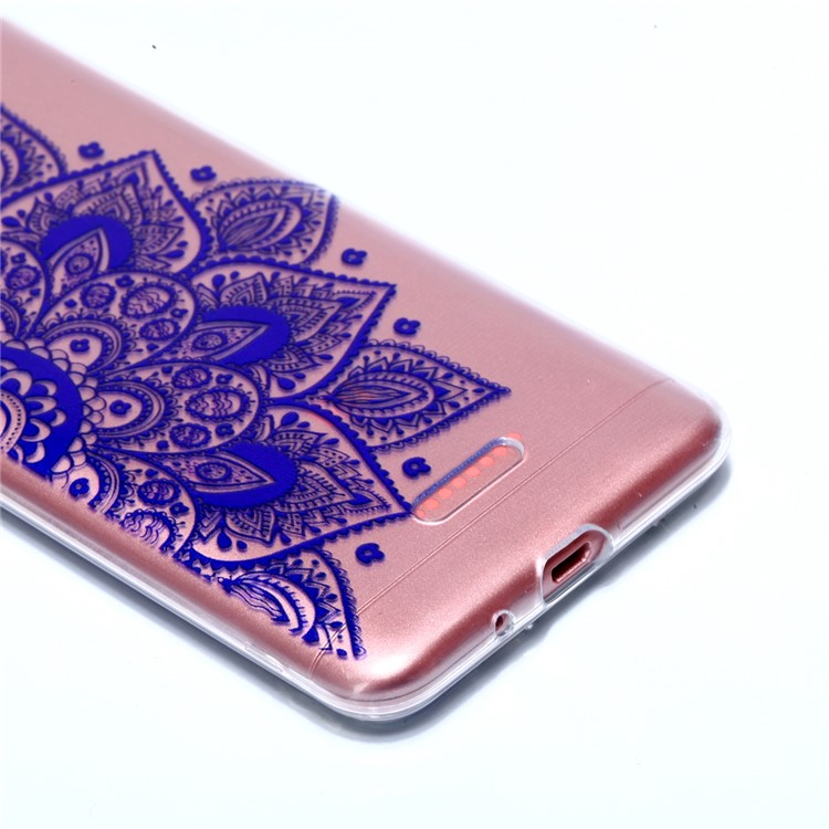 Pattern Printing TPU Back Case for Xiaomi Redmi 6A (Single 12MP Rear Camera) - Purple Flowers-2