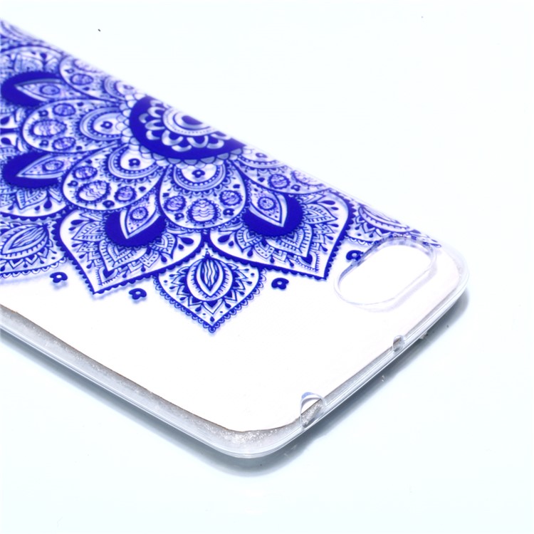 Pattern Printing TPU Back Case for Xiaomi Redmi 6A (Single 12MP Rear Camera) - Purple Flowers-3