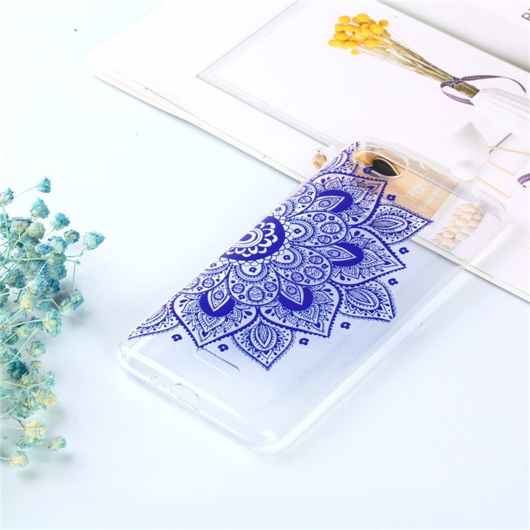 Pattern Printing TPU Back Case for Xiaomi Redmi 6A (Single 12MP Rear Camera) - Purple Flowers-5