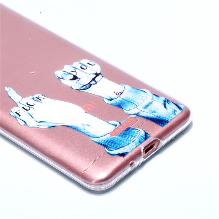 Pattern Printing TPU Protection Case for Xiaomi Redmi 6A (Single 12MP Rear Camera) - FUCK Pattern-2