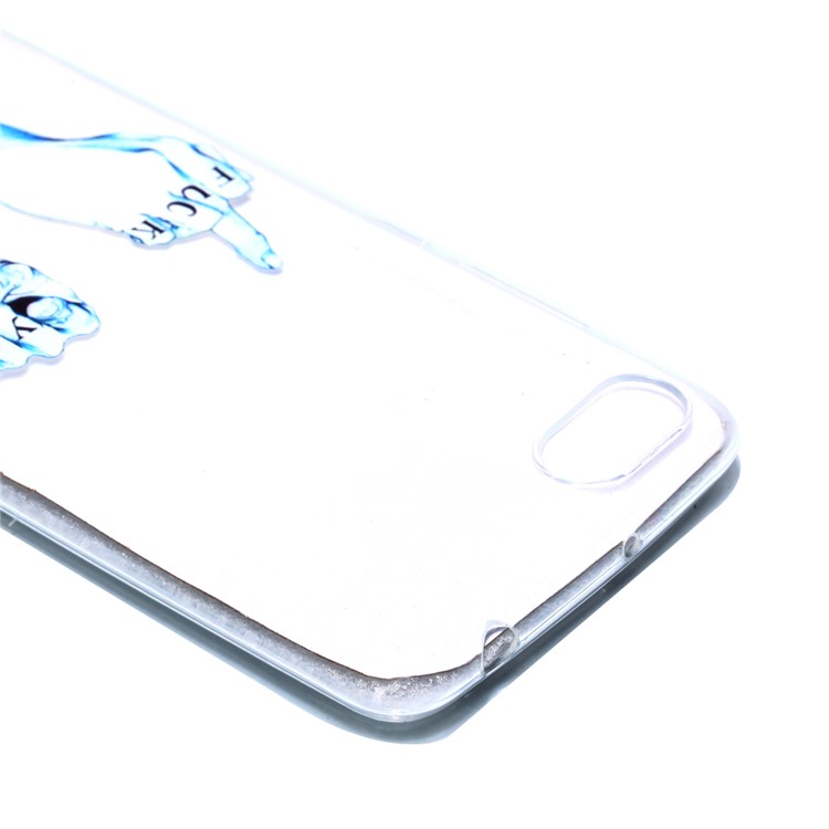 Pattern Printing TPU Protection Case for Xiaomi Redmi 6A (Single 12MP Rear Camera) - FUCK Pattern-3