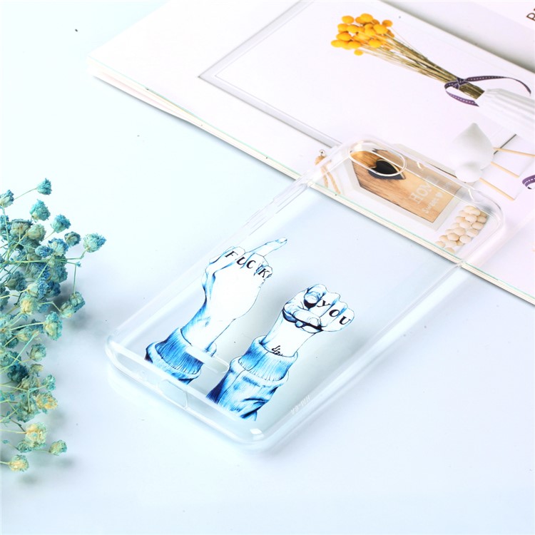 Pattern Printing TPU Protection Case for Xiaomi Redmi 6A (Single 12MP Rear Camera) - FUCK Pattern-5