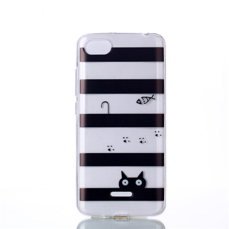 Pattern Printing TPU Case Phone Cover for Xiaomi Redmi 6A (Single 12MP Rear Camera) - Stripes Pattern-1