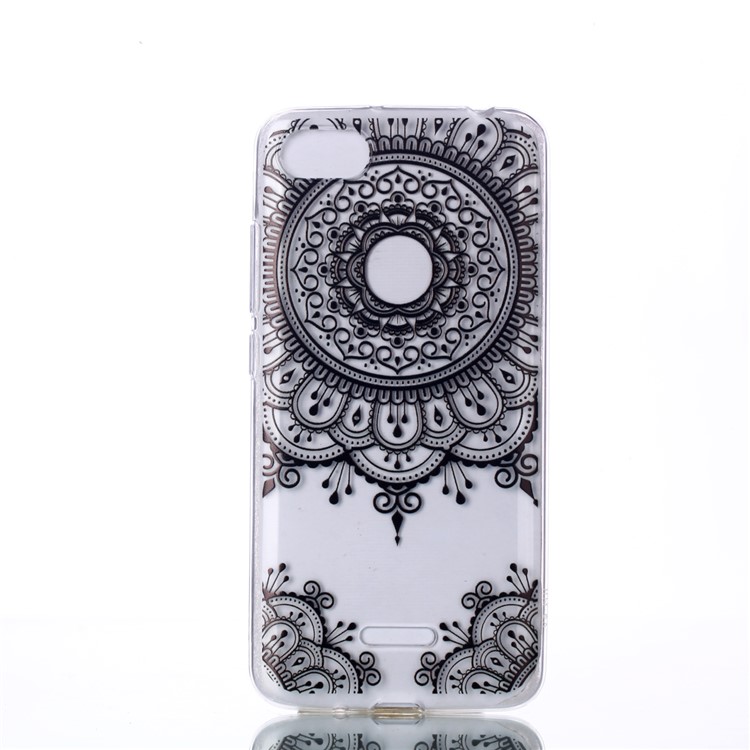 Pattern Printing TPU Shell Cover Case for Xiaomi Redmi 6A (Single 12MP Rear Camera) - Mandala Flowers-1