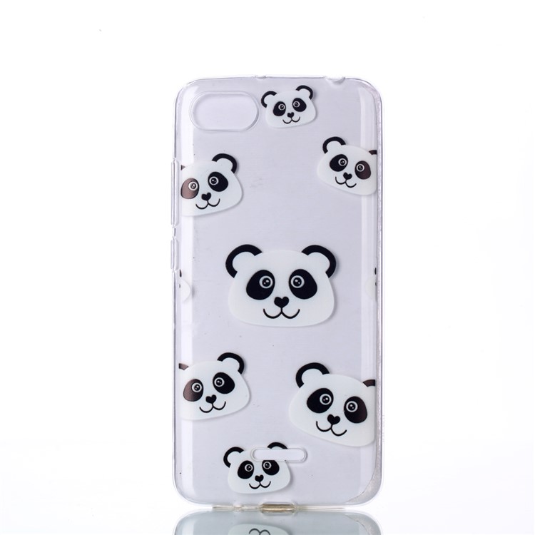 Pattern Printing TPU Cell Phone Case for Xiaomi Redmi 6A (Single 12MP Rear Camera) - Panda Pattern-1