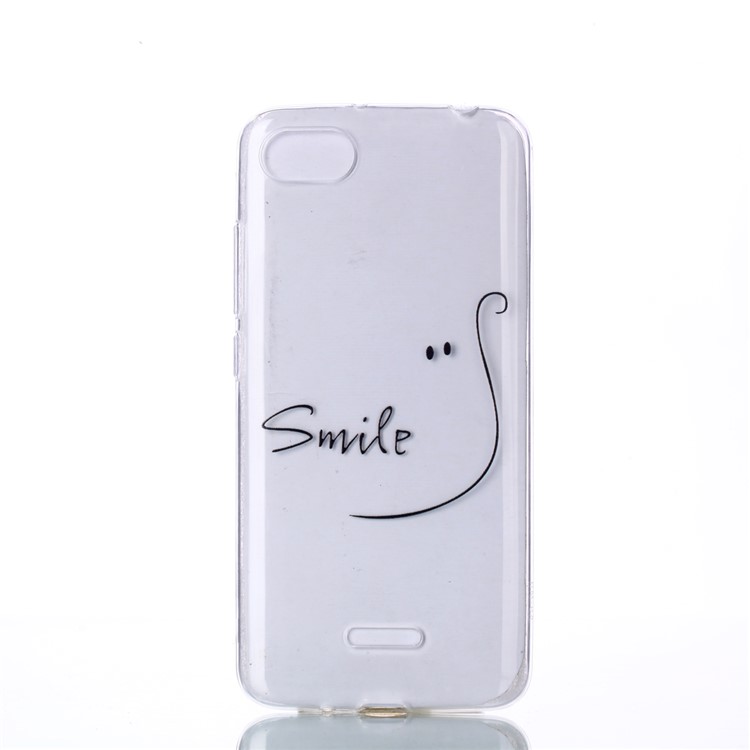 Pattern Printing TPU Cover Shell Case for Xiaomi Redmi 6A (Single 12MP Rear Camera) - SMILE Pattern-1
