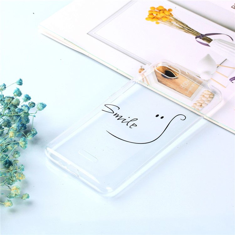 Pattern Printing TPU Cover Shell Case for Xiaomi Redmi 6A (Single 12MP Rear Camera) - SMILE Pattern-5