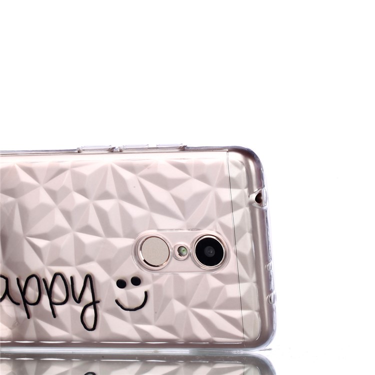 Embossed Pattern 3D Diamond Texture TPU Case for Xiaomi Redmi 5 - Be Happy-6