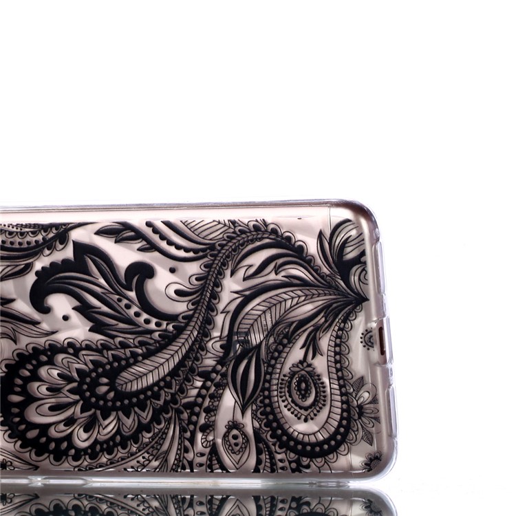 Embossed Pattern 3D Diamond Texture TPU Shell for Xiaomi Redmi 5 - Black Flower-5