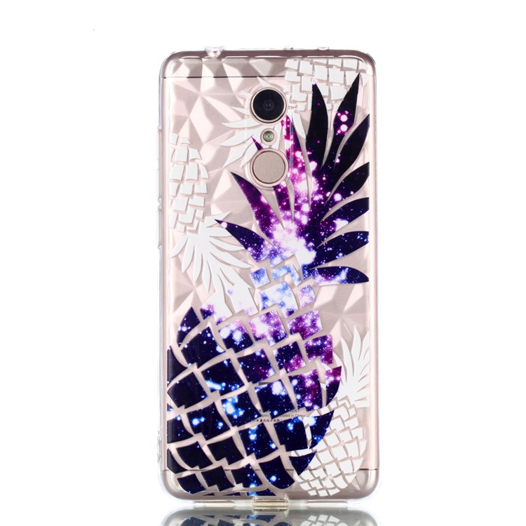 Embossed Pattern 3D Diamond Texture TPU Mobile Phone Case for Xiaomi Redmi 5 - Purple Pineapple-2