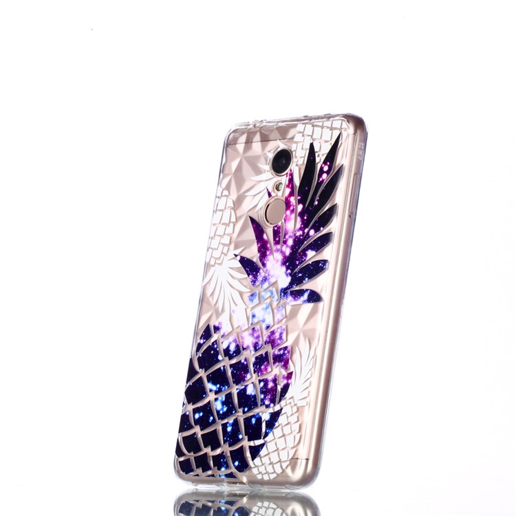 Embossed Pattern 3D Diamond Texture TPU Mobile Phone Case for Xiaomi Redmi 5 - Purple Pineapple-3