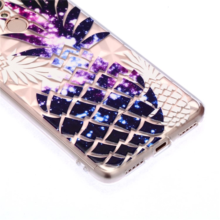 Embossed Pattern 3D Diamond Texture TPU Mobile Phone Case for Xiaomi Redmi 5 - Purple Pineapple-4