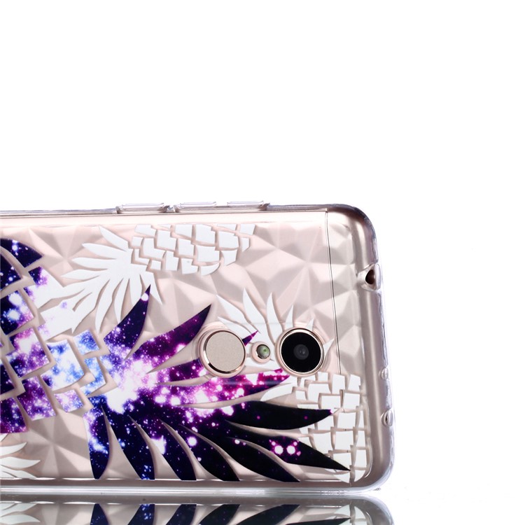 Embossed Pattern 3D Diamond Texture TPU Mobile Phone Case for Xiaomi Redmi 5 - Purple Pineapple-5