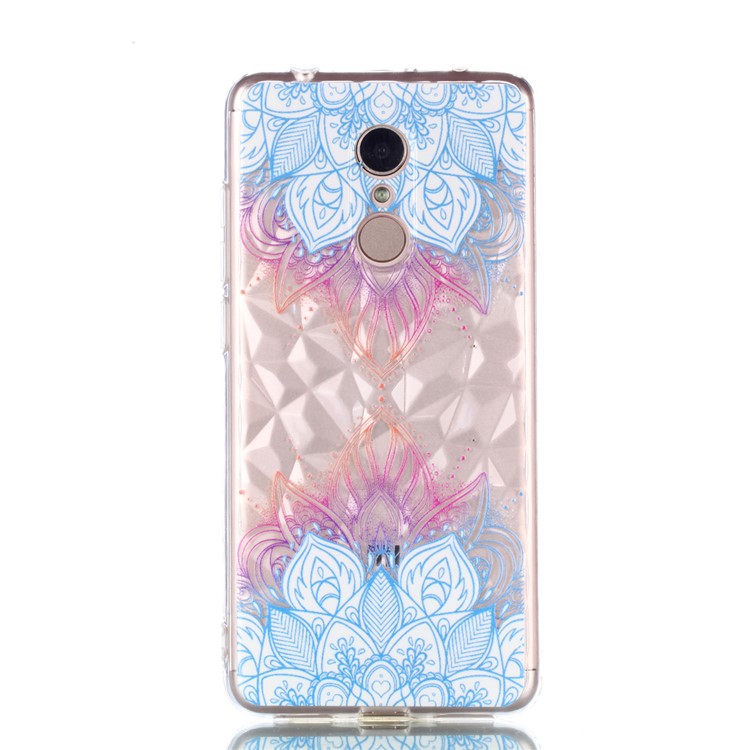 Embossed Pattern 3D Diamond Texture TPU Mobile Phone Cover for Xiaomi Redmi 5 - Lotus-2