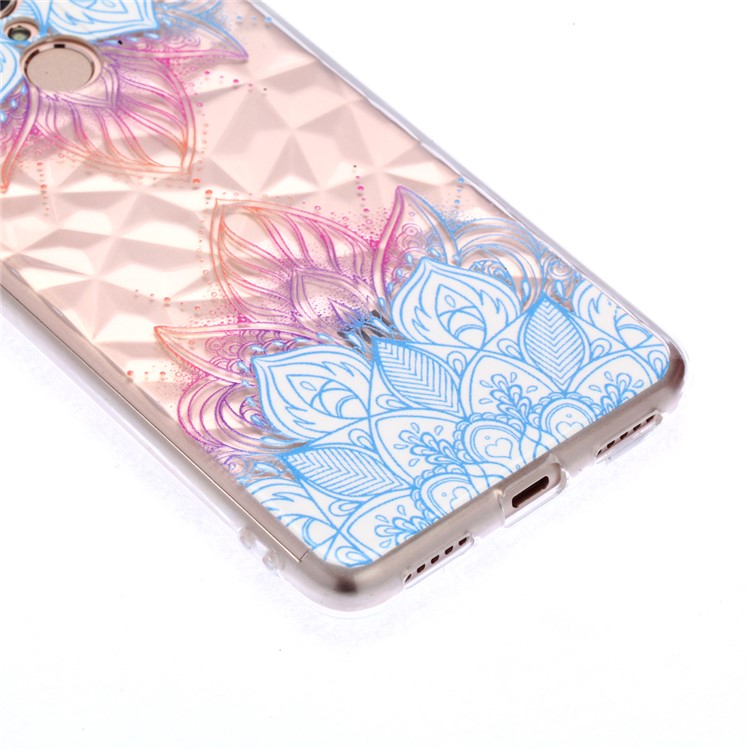 Embossed Pattern 3D Diamond Texture TPU Mobile Phone Cover for Xiaomi Redmi 5 - Lotus-4