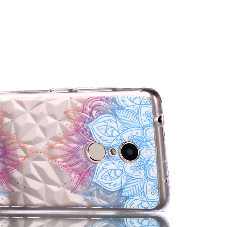 Embossed Pattern 3D Diamond Texture TPU Mobile Phone Cover for Xiaomi Redmi 5 - Lotus-5