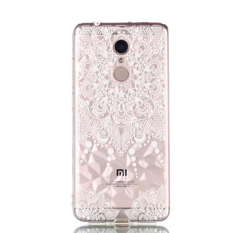 Embossed Pattern 3D Diamond Texture TPU Back Case for Xiaomi Redmi 5 - Mandala-2