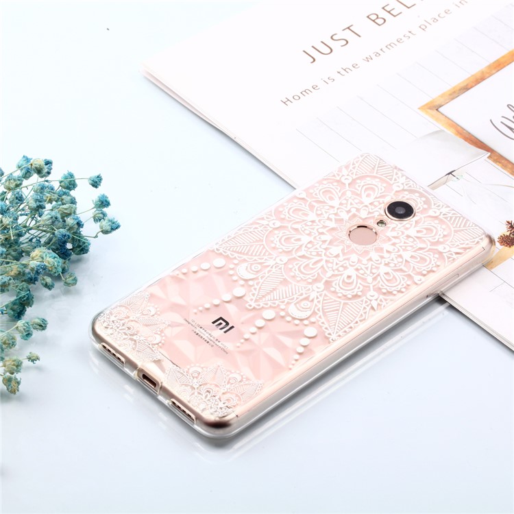 Embossed Pattern 3D Diamond Texture TPU Back Case for Xiaomi Redmi 5 - Mandala-7