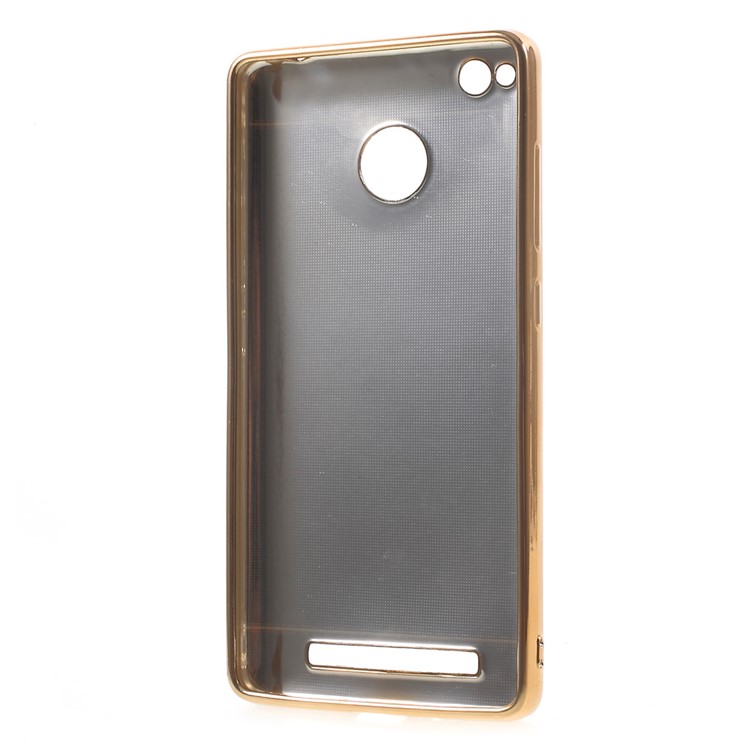 PU Leather Coated Plating TPU Cover for Xiaomi Redmi 3x - Black-3