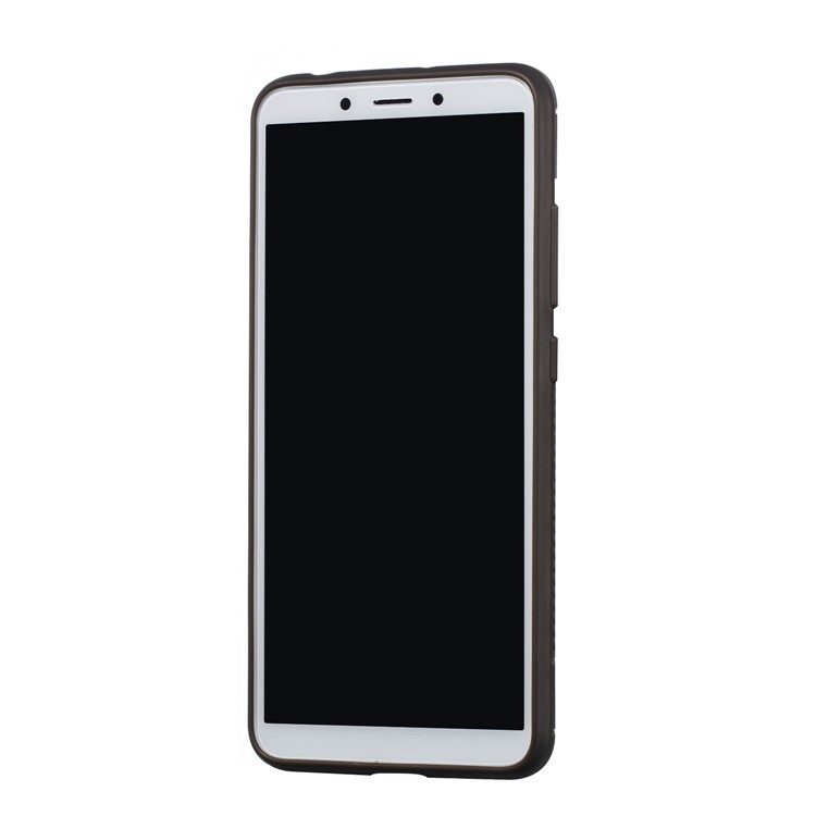Carbon Fiber Texture Matte TPU Back Case for Xiaomi Redmi 6 (Dual Camera: 12MP+5MP) - Grey-2