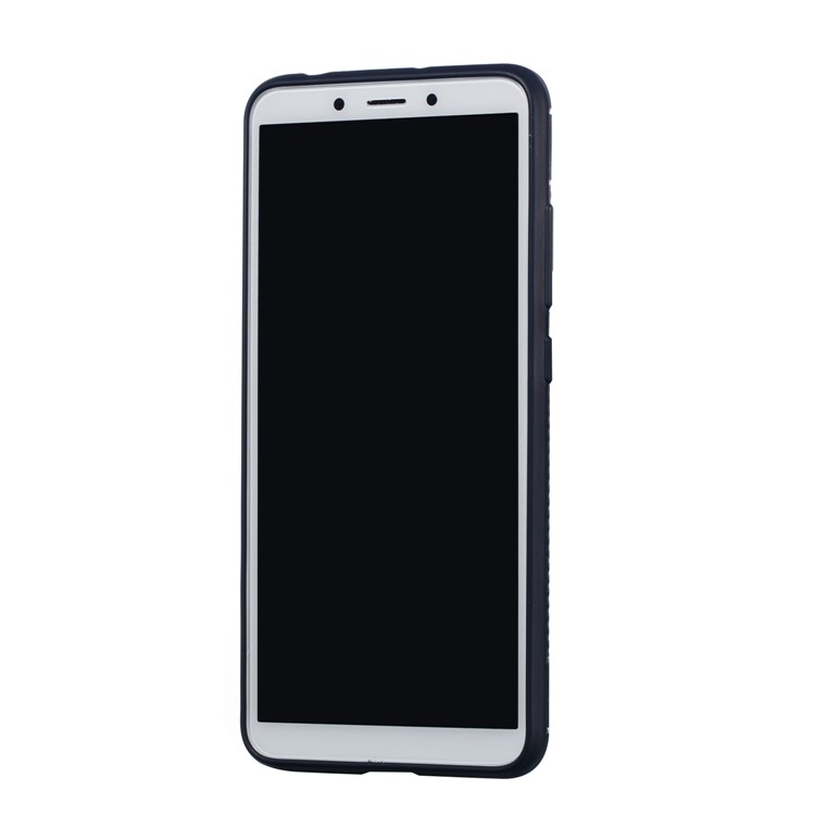 Carbon Fiber Texture Matte TPU Protection Case for Xiaomi Redmi 6 (Dual Camera: 12MP+5MP) - Dark Blue-2