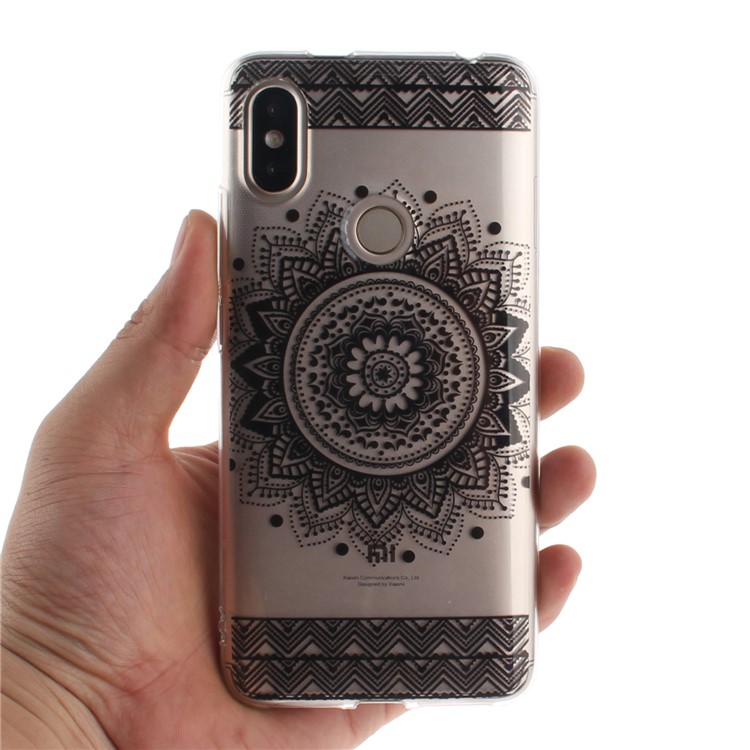 Pattern Printing IMD TPU Back Cover for Xiaomi Redmi S2 / Redmi Y2 - Black Mandala-5