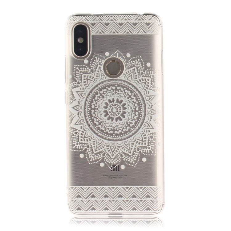 Pattern Printing IMD TPU Back Shell for Xiaomi Redmi S2 / Redmi Y2 - White Mandala-2