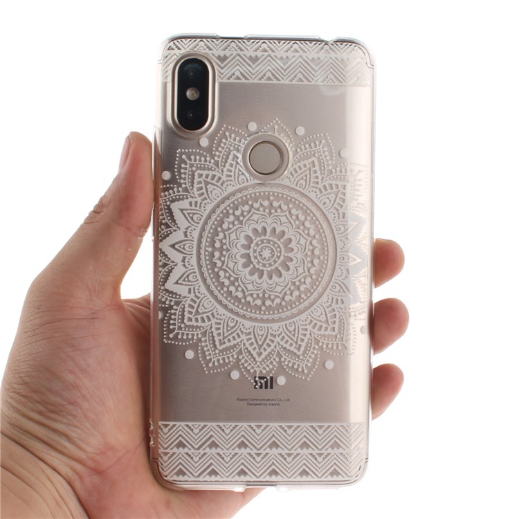 Pattern Printing IMD TPU Back Shell for Xiaomi Redmi S2 / Redmi Y2 - White Mandala-5