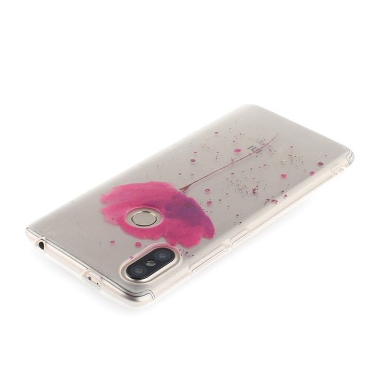 Pattern Printing IMD TPU Back Casing for Xiaomi Redmi S2 / Redmi Y2 - Red Flower-4