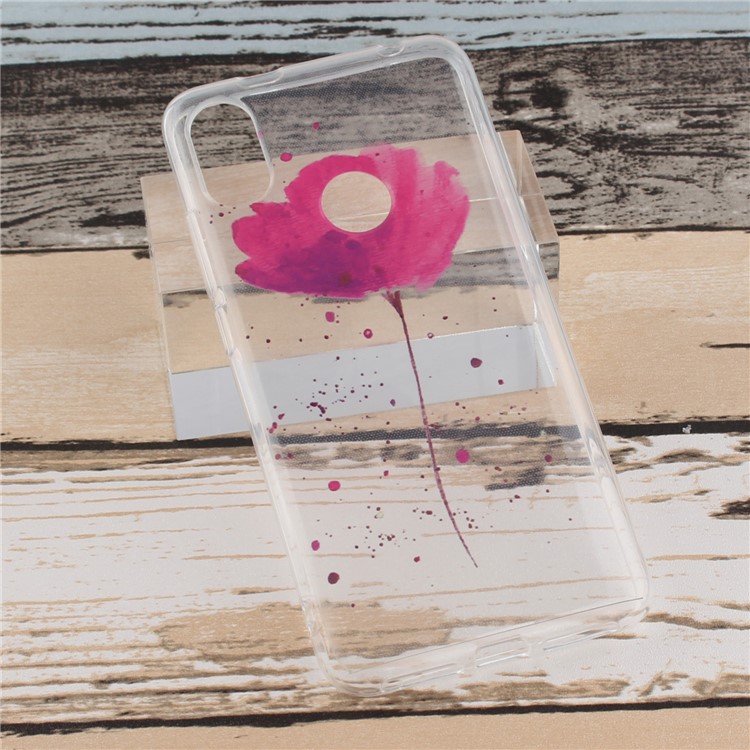 Pattern Printing IMD TPU Back Casing for Xiaomi Redmi S2 / Redmi Y2 - Red Flower-7