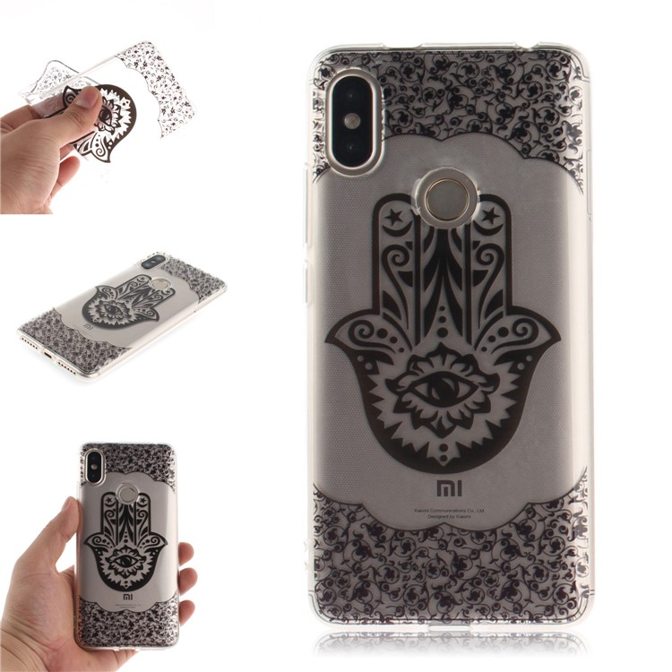 Pattern Printing IMD Soft TPU Back Case for Xiaomi Redmi S2 / Redmi Y2 - Hamsa Hand of Fatima-1