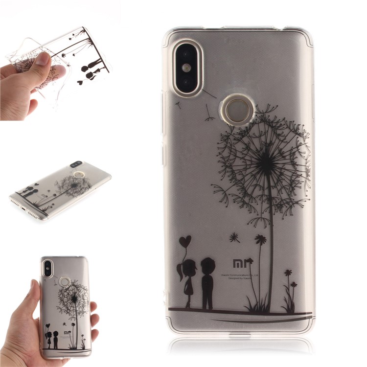 Pattern Printing IMD TPU Protective Case for Xiaomi Redmi S2 / Redmi Y2 - Dandelion and Lover-1