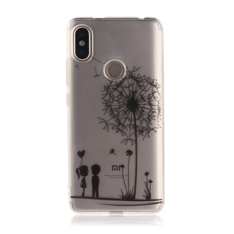 Pattern Printing IMD TPU Protective Case for Xiaomi Redmi S2 / Redmi Y2 - Dandelion and Lover-2