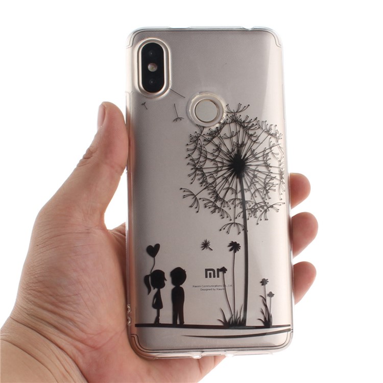 Pattern Printing IMD TPU Protective Case for Xiaomi Redmi S2 / Redmi Y2 - Dandelion and Lover-5