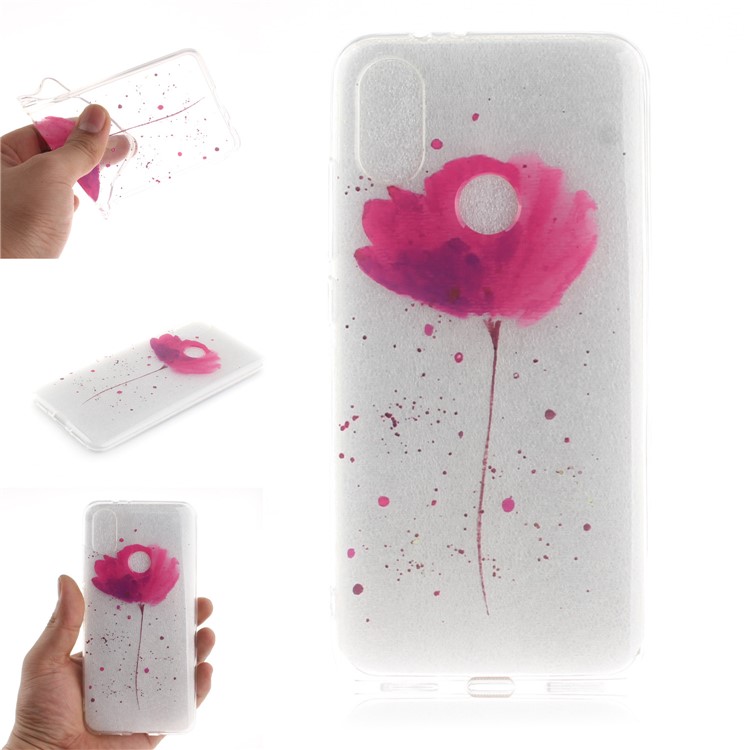 Pattern Printing IMD TPU Cell Phone Case for Xiaomi Mi A2 / Mi 6X - Vivid Flower-1