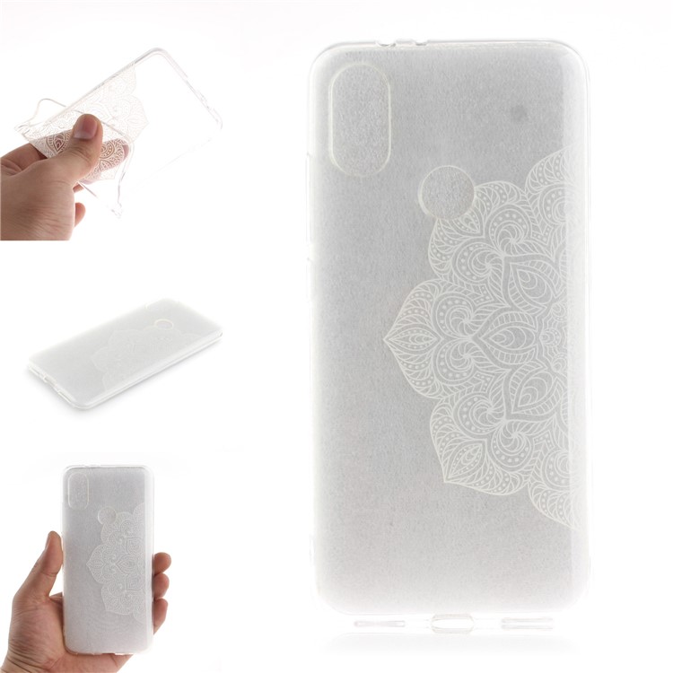 Pattern Printing IMD TPU Soft Case for Xiaomi Mi A2 / Mi 6X - Unique Flower-1