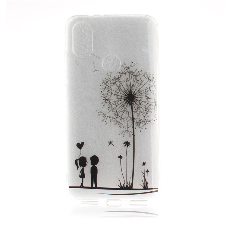 Pattern Printing IMD TPU Cover Shell for Xiaomi Mi A2 / Mi 6X - Dandelion and Lovers-2