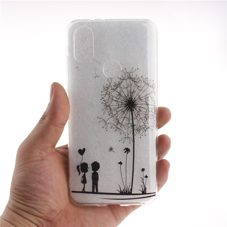 Pattern Printing IMD TPU Cover Shell for Xiaomi Mi A2 / Mi 6X - Dandelion and Lovers-5