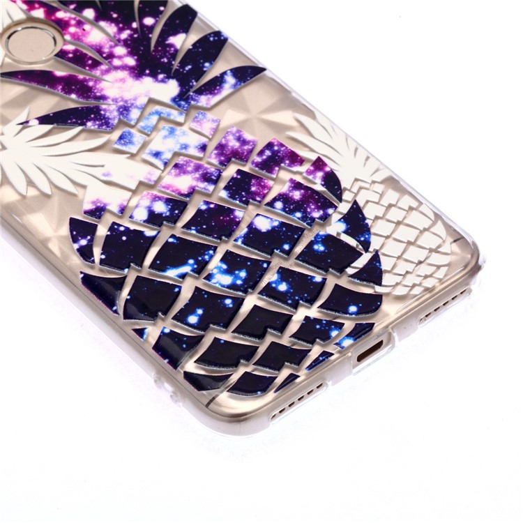 Pattern Printing Embossed 3D Diamond Surface TPU Back Case for Xiaomi Redmi Note 5A Prime / Redmi Y1 - Purple Pineapple-4