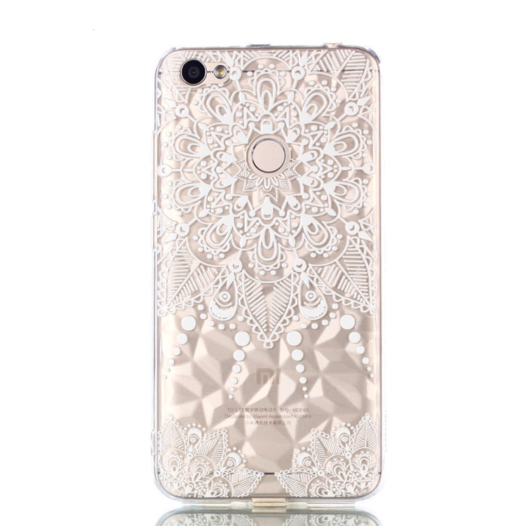 Pattern Printing Embossed 3D Diamond Surface TPU Phone Case for Xiaomi Redmi Note 5A Prime / Redmi Y1 - Mandala Flower-2