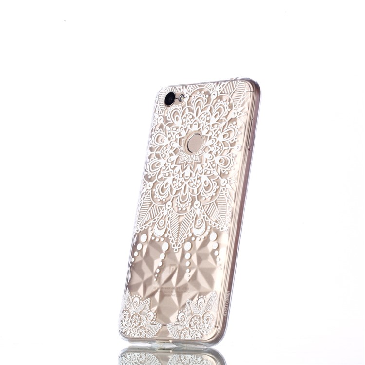 Pattern Printing Embossed 3D Diamond Surface TPU Phone Case for Xiaomi Redmi Note 5A Prime / Redmi Y1 - Mandala Flower-3