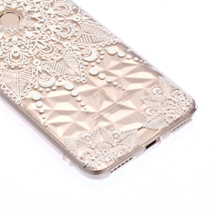 Pattern Printing Embossed 3D Diamond Surface TPU Phone Case for Xiaomi Redmi Note 5A Prime / Redmi Y1 - Mandala Flower-4