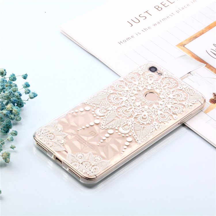 Pattern Printing Embossed 3D Diamond Surface TPU Phone Case for Xiaomi Redmi Note 5A Prime / Redmi Y1 - Mandala Flower-7