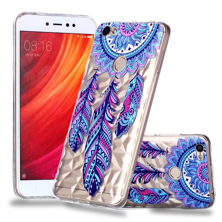 Pattern Printing Embossed 3D Diamond Surface TPU Phone Shell Case for Xiaomi Redmi Note 5A Prime / Redmi Y1 - Dream Catcher-1