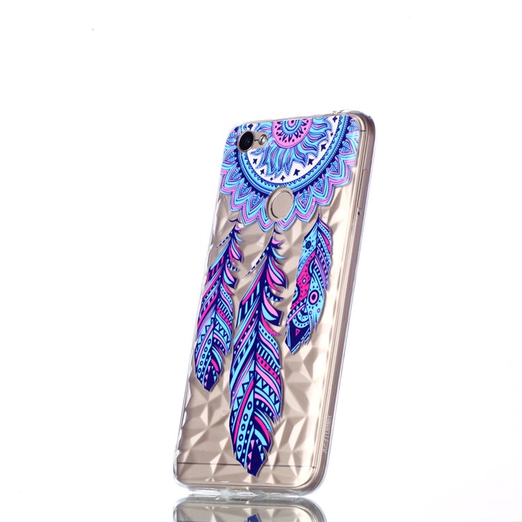 Pattern Printing Embossed 3D Diamond Surface TPU Phone Shell Case for Xiaomi Redmi Note 5A Prime / Redmi Y1 - Dream Catcher-3