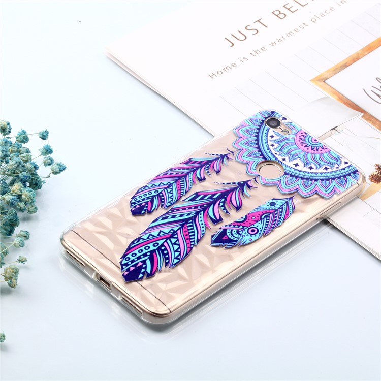Pattern Printing Embossed 3D Diamond Surface TPU Phone Shell Case for Xiaomi Redmi Note 5A Prime / Redmi Y1 - Dream Catcher-7
