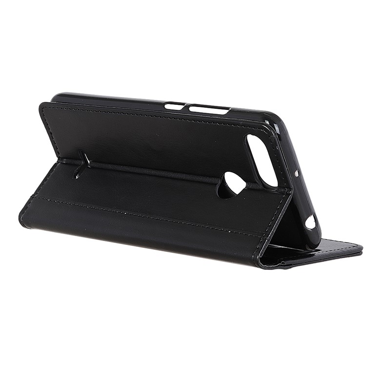 Rivet Decor Crazy Horse Texture Stand Wallet Leather Case for Xiaomi Redmi 6 (Dual Camera: 12MP+5MP) - Black-5