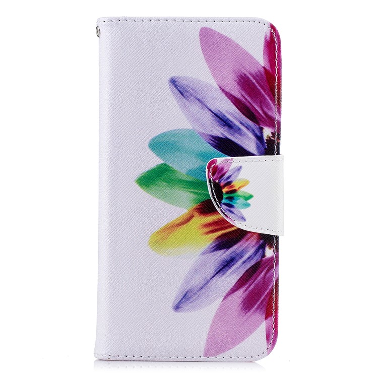 Pattern Printing Wallet Stand Leather Phone Case for Xiaomi Mi A2 Lite / Redmi 6 Pro - Half Flower-2